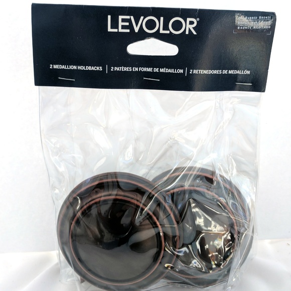 Levolor Medallion Drapery Holdbacks Oil Rub Bronze - Picture 4 of 6
